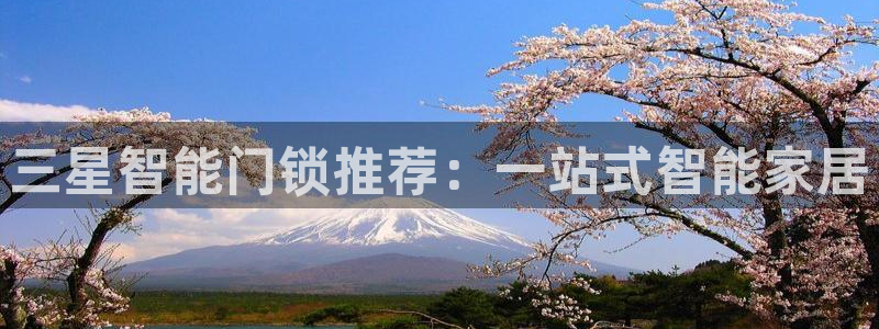 开丰娱乐后7O667：三星智能门锁推荐：一站式智能家居