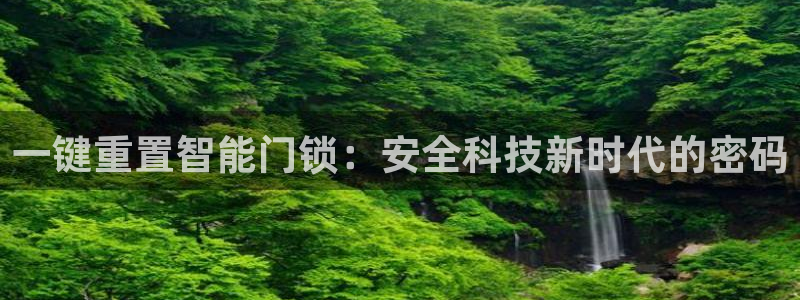 开丰娱乐网站官网：一键重置智能门锁：安全科技新时代的密码