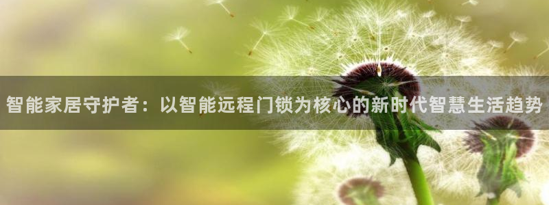 开丰娱乐更多平台：智能家居守护者：以智能远程门锁为核心的新时